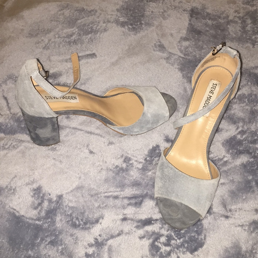 Leather light blue Steve Madden heels